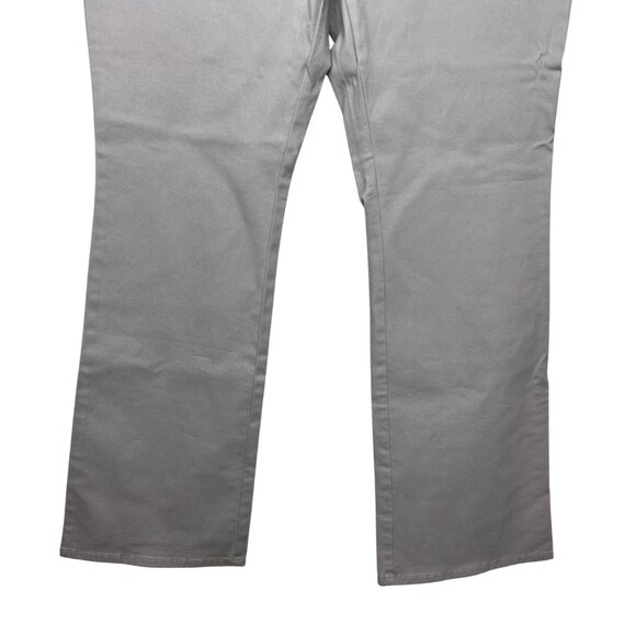 Chicos Light Stonewall Chalet Cotton Meg Flare Pants Size 1Regular - Picture 5 of 14